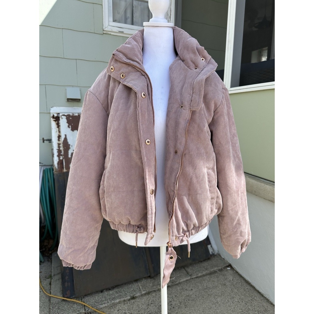 Women's Fashion Nova Pink Zip Pockets Jacket‎ Size XL
